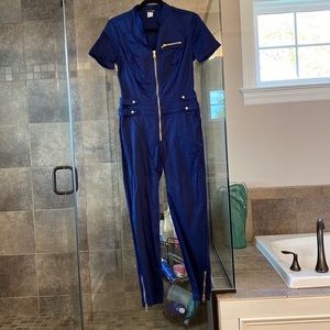 Venus worn once navy zip jumpsuit